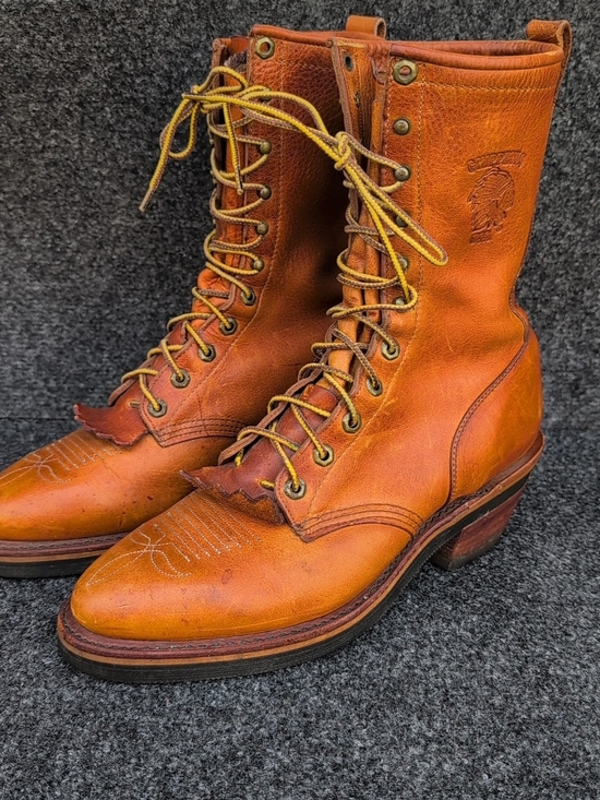 Chippewa Other - Vtg Chippewa Midwestern Packer Boots Mens 9.5D Brown Leather Logger Workwear USA